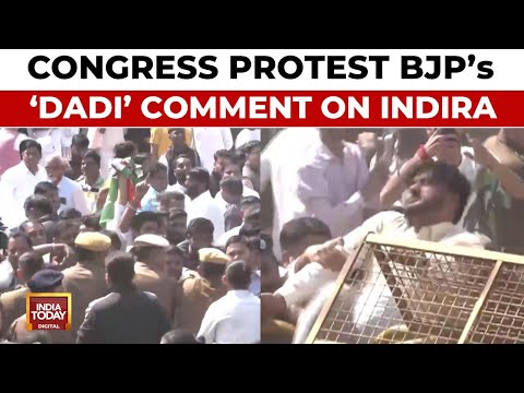Congress Protests In Rajasthan Over BJP Minister's 'Dadi' Comment On Indira Gandhi  | India Today