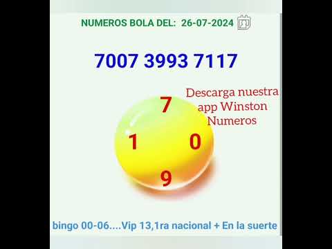 Numeros para hoy 26 de julio