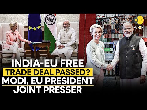 PM Modi- EU Prez Ursula Von Der Leyen LIVE: India-EU Free Trade Deal Passed? Modi-EU Prez Presser