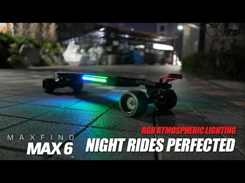 Night Rides Perfected: Maxfind MAX6 Electric Skateboard in Action! 🌙✨