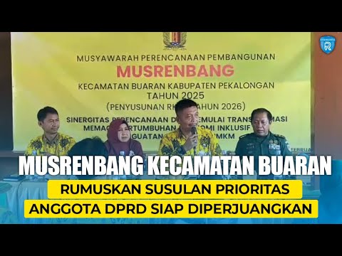 Musrenbang Kecamatan Buaran Rumuskan Usulan Prioritas, Anggota DPRD Siap Perjuangkan