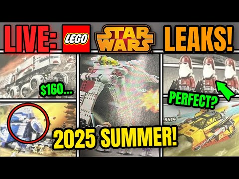 🔴LIVE: EVERY 2025 LEGO STAR WARS SUMMER SET LEAKED! (Turbo Tank, MTT, V-19, Bly, Jango, & More!)