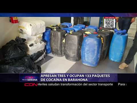 Apresan tres y ocupan 133 paquetes de cocaína en Barahona