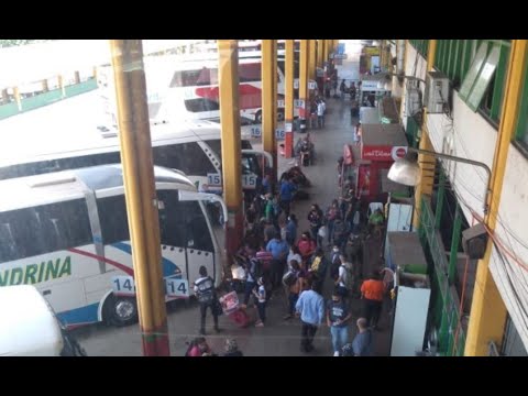 Día de intenso movimiento en la terminal de Asunción