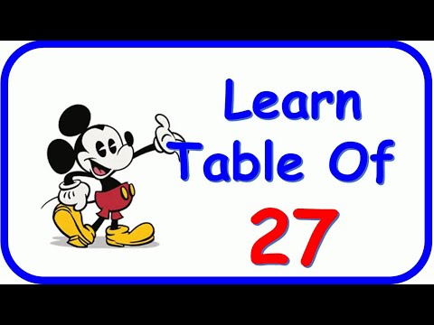 Learn Multiplication - Table of 27 | table of twenty seven | Math Tables | Orchids eLearning