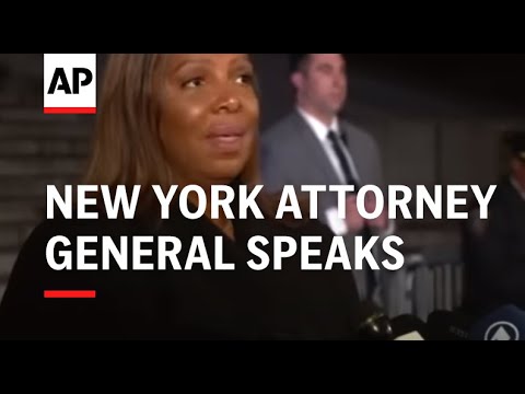 New York attorney general speaks outside of courthouse as Trump fraud trial wraps up