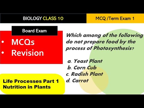 Class 10 Biology MCQ Chapter 6 Life processes Part 1 Nutrition In Plants #Biology MCQs Class 10