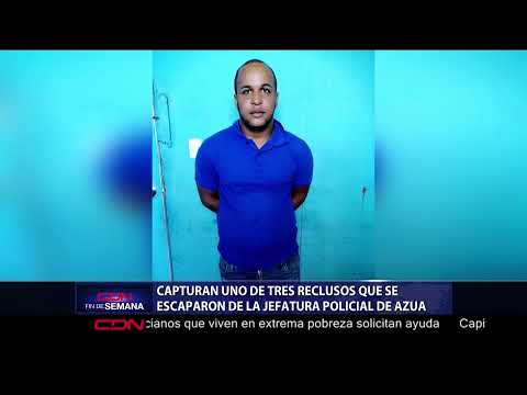 Capturan uno de tres reclusos que se escaparon de la jefatura policial de Azua