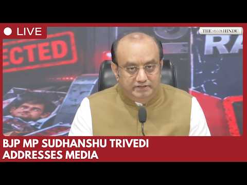 BJP MP Sudhanshu Trivedi holds news conference in New Delhi