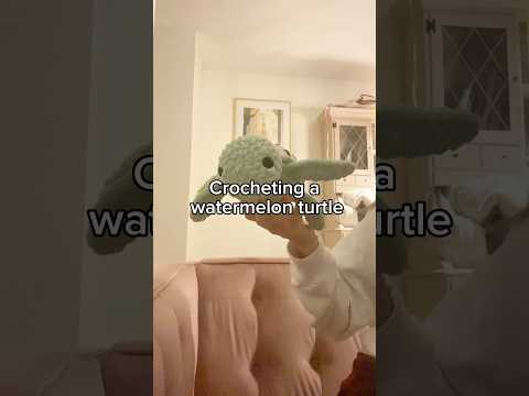 Crochet watermelon turtle #crochet #amigurumi #trending #foryou #fyp #turtle #fruit #tutorial