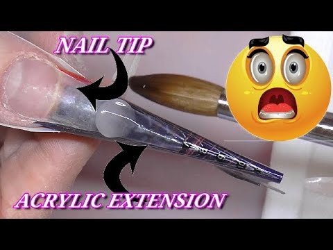 HOW TO GO FROM SHORT ACRYLIC NAILS TO LONG ACRYLIC NAILS WITHOUT REMOVING THE TIP | ABSOLUTE NAILS