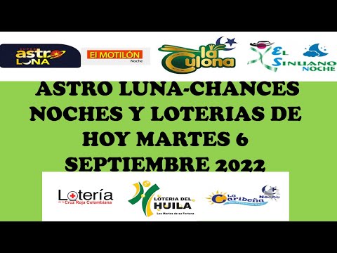 LOTERIAS DE HOY RESULTADOS Martes 6 Septiembre 2022 ASTRO LUNA DE HOY LOTERIAS DE HOY RESULTADOS NOC