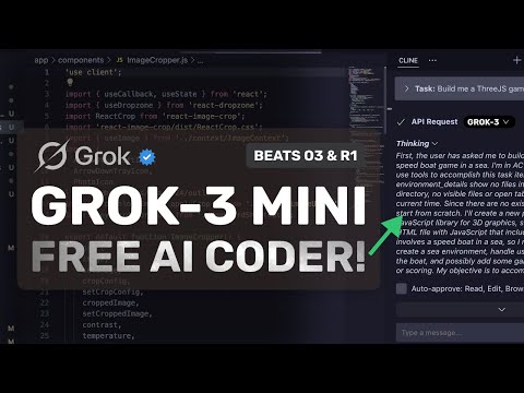 Grok-3 & Grok-3 Mini (Free API) + Cline & RooCode : DON'T MISS THIS Fully FREE AI Coder!