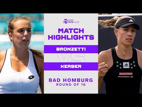 Lucia Bronzetti vs. Angelique Kerber | 2022 Bad Homburg Round of 16 | WTA Match Highlights