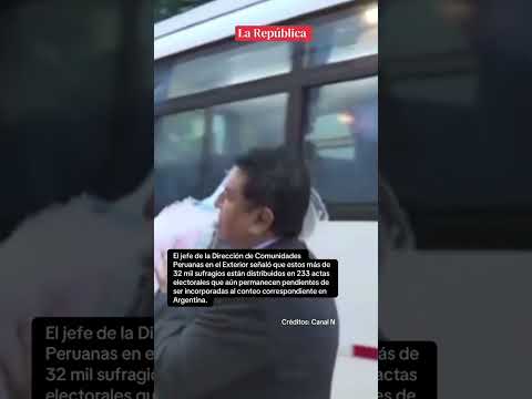 ACTAS DE ARGENTINA LLEGAN A PERÚ PARA INCORPORARSE EN EL CONTEO DE ONPE #shorts #lr