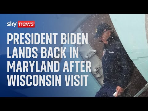 US President Biden arrives at Joint Base Andrew