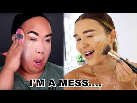 I TRIED FOLLOWING A PATRICK STARRR MAKEUP TUTORIAL