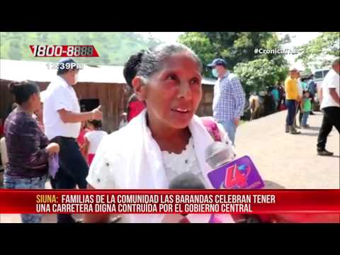 Las Barandas comunidad de Siuna celebra por tener una carretera digna - Nicaragua