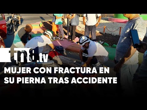 Doña Petronila con fractura en su pierna tras accidente en Carretera Nueva a León