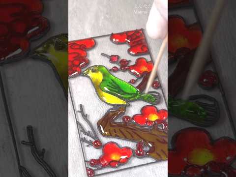 お砂糖と飴で『梅に鶯』を作りました🎴　#shorts