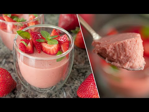 Fresh STRAWBERRY MOUSSE | how to make delicious summer dessert with strawberries | easy recipe
