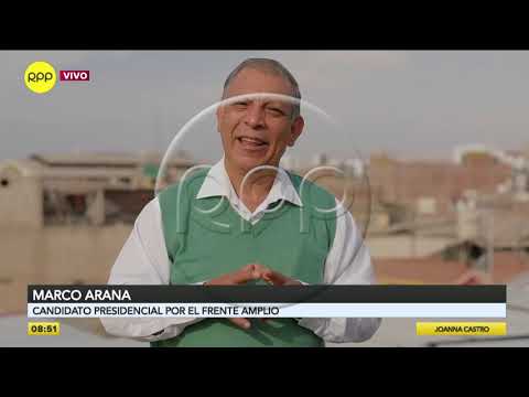 Marco Arana candidato presidencial del Frente Amplio envía mensaje final a la población