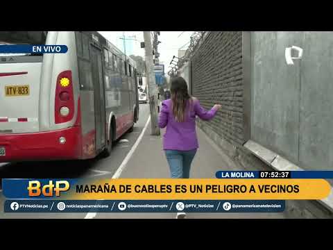 Peligro en La Molina: vecinos denuncian maraña de cables expuestos y postes inclinados