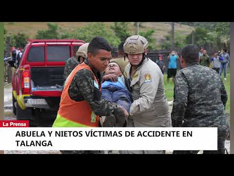 Abuela y nietos víctimas de accidente en Talanga