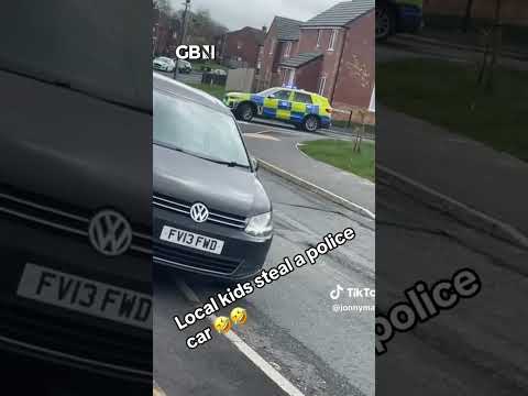 Police car stolen by a 'child' after officer left vehicle to chase suspect on foot #gbnews