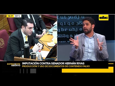 Imputación contra el senador Hernán Rivas