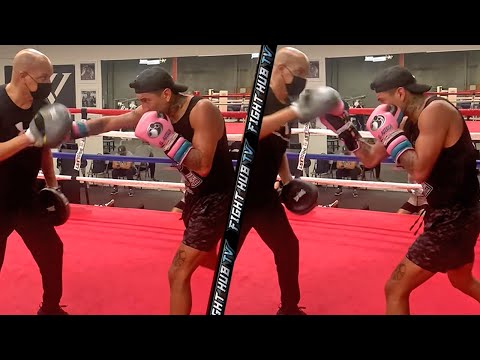 MARIO BARRIOS FIRST LOOK AT TRAINING FOR KEITH THURMAN FIGHT! SHOWS CRACKING JAB & SMOOTH COUNTERS