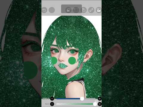 anime 💚✨ hair colour art #anime #drawing #asmr #viral #shorts