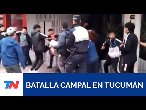 Batalla campal en Tucumán: alumnos de secundaria se agarraron a trompadas en la calle