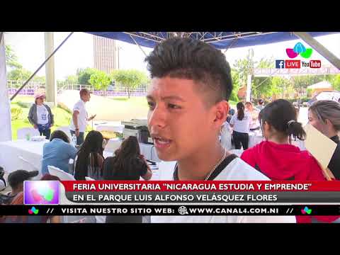 Feria Universitaria “Nicaragua estudia y emprende” en el Parque Luis Alfonso Velázquez
