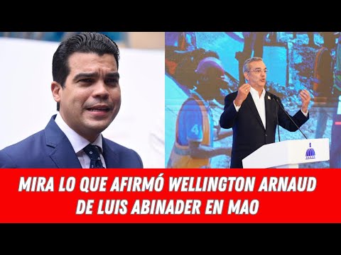 LO QUE AFIRMÓ WELLINGTON ARNAUD DE LUIS ABINADER EN MAO