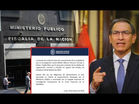 Fiscalía asegura que allanamientos contra Martín Vizcarra no son por pedido del expresidente