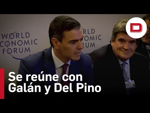 Sánchez logra su foto con los líderes del Ibex tras cargar en Davos contra el modelo neoliberal