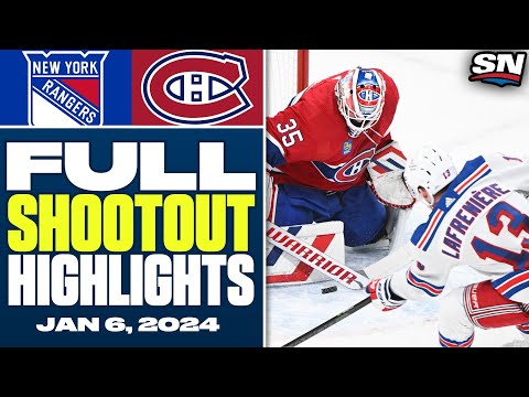 New York Rangers at Montreal Canadiens | FULL Shootout Highlights - January 6, 2024