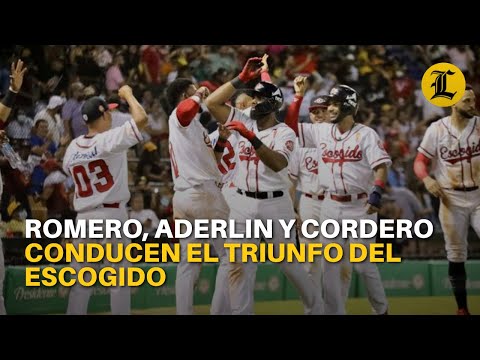 Romero, Aderlin y Cordero conducen el triunfo del Escogido