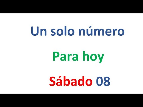 Un solo número para hoy Sábado 08 de MARZO, EL CAMPEÓN DE LOS NÚMEROS