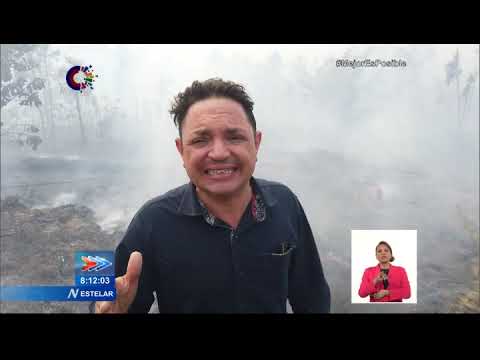 Medios aéreos para combatir incendio forestal en Cuba