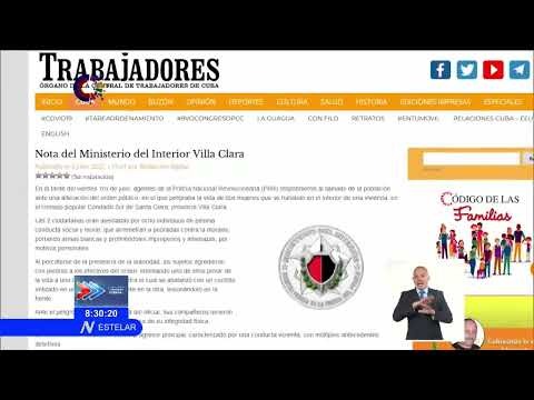 Ministerio del Interior de Villa Clara informa sobre sucesos en el consejo popular Condado Sur