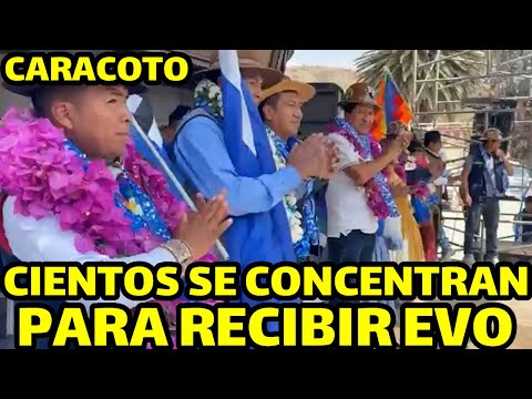 ASI RECIBIERON EVO MORALES EN CARACOTO PROVINCIA LOAYZA EN LA PAZ..