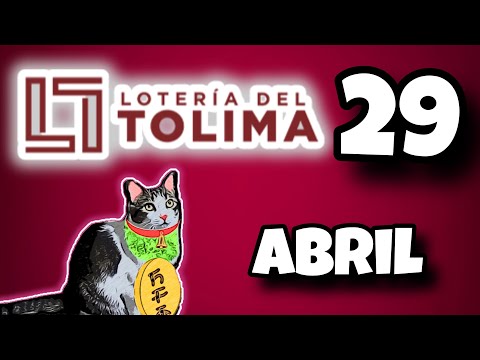 Resultado LOTERIA DEL TOLIMA Lunes 29 de Abril de 2024