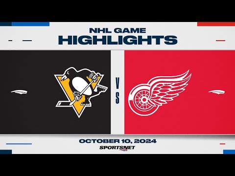 NHL Highlights | Penguins vs. Red Wings - October 10, 2024