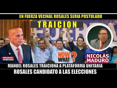 SE PRENDIO! Manuel Rosales traiciona a la Plataforma Unitaria es candidato a elecciones por MADURO