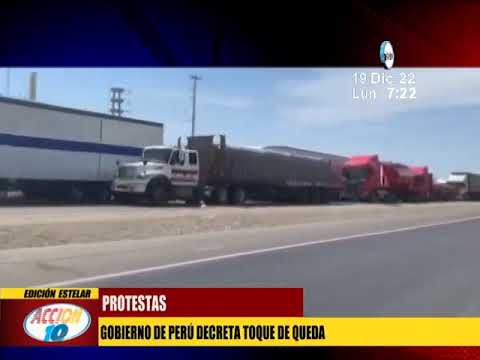 Gobierno de Perú decreta toque de queda