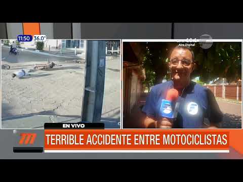 Accidente entre dos motociclistas por no respetar la calle preferencial