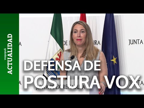 María Guardiola defiende la postura de su Consejero de Vox