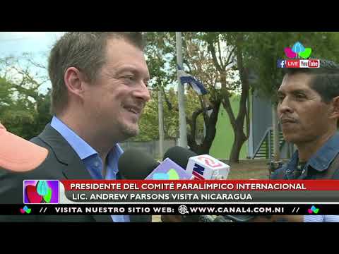 Presidente del comité paralímpico internacional Lic. Andrews Parsons visita Nicaragua